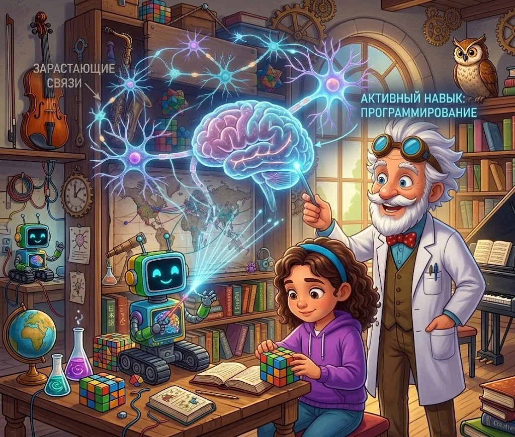 Зарастающие связи: активный навык программирования и головоломки