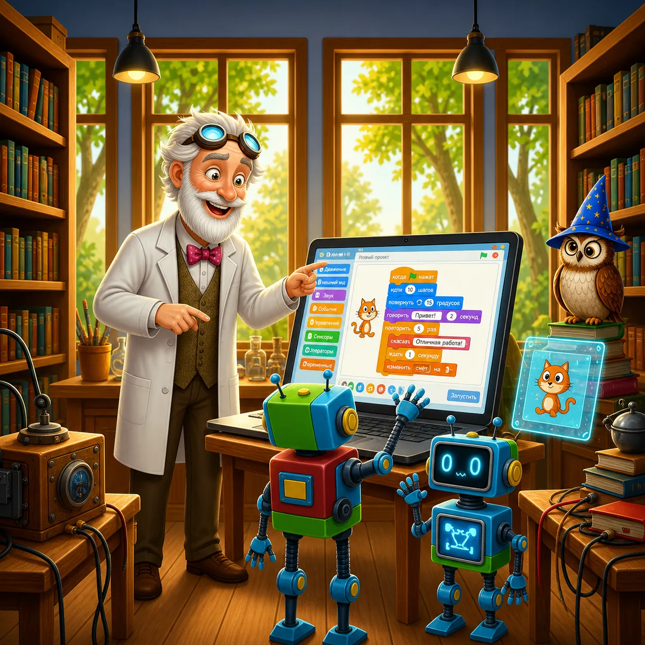 Scratch: программа из цветных блоков, как конструктор LEGO